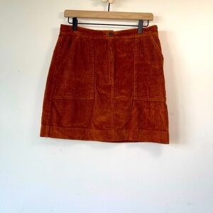 GAP Burnt Orange Corduroy Pencil Skirt